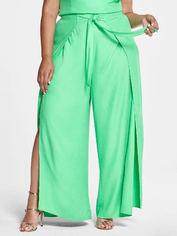 Sabina Tie Front Wide Leg Pants