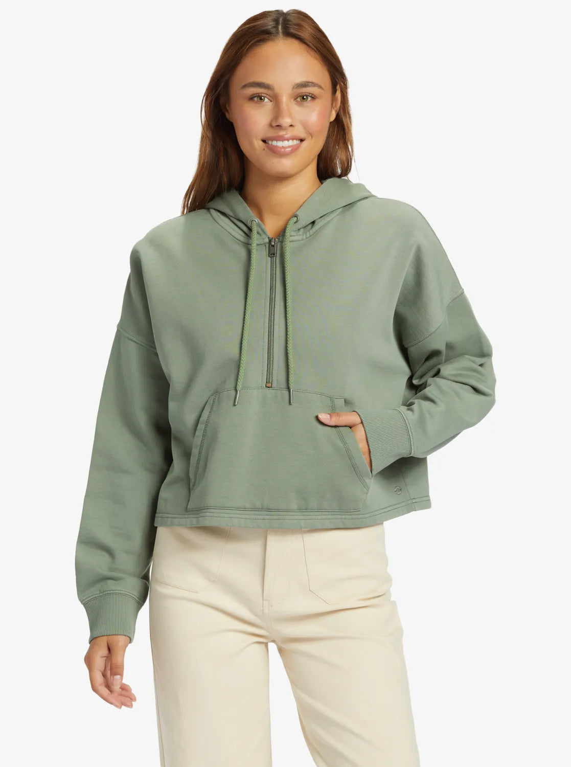 Roxy Womens Sweatshirt Drakes Cove Half-Zip Comfy Sweatshirts for Fall