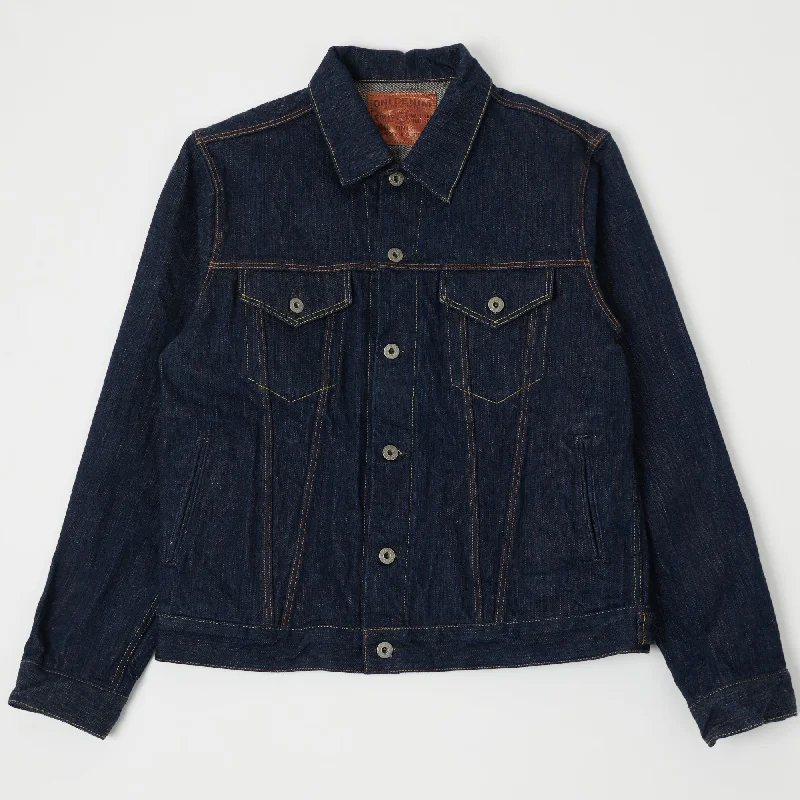 ONI 02525P-SHM 'Kiwami' Semi Hand Made 16oz Type III Denim Jacket - Rinsed Women's fitted jackets