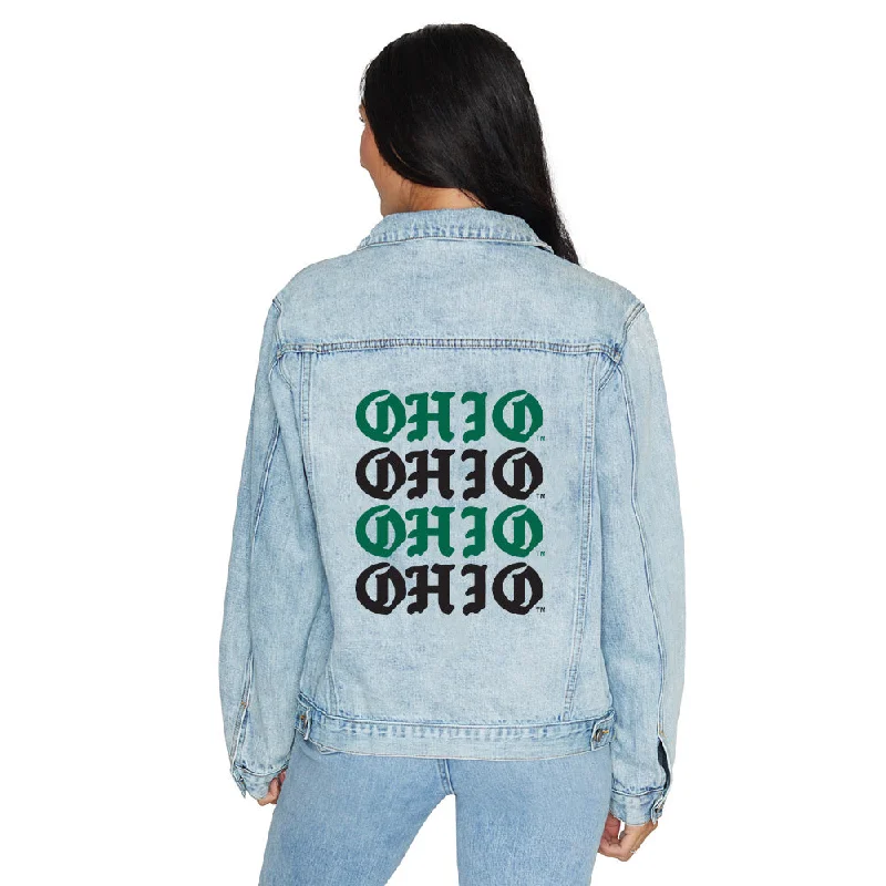 Ohio Bobcats Gothic Denim Jacket Women's cycling jackets