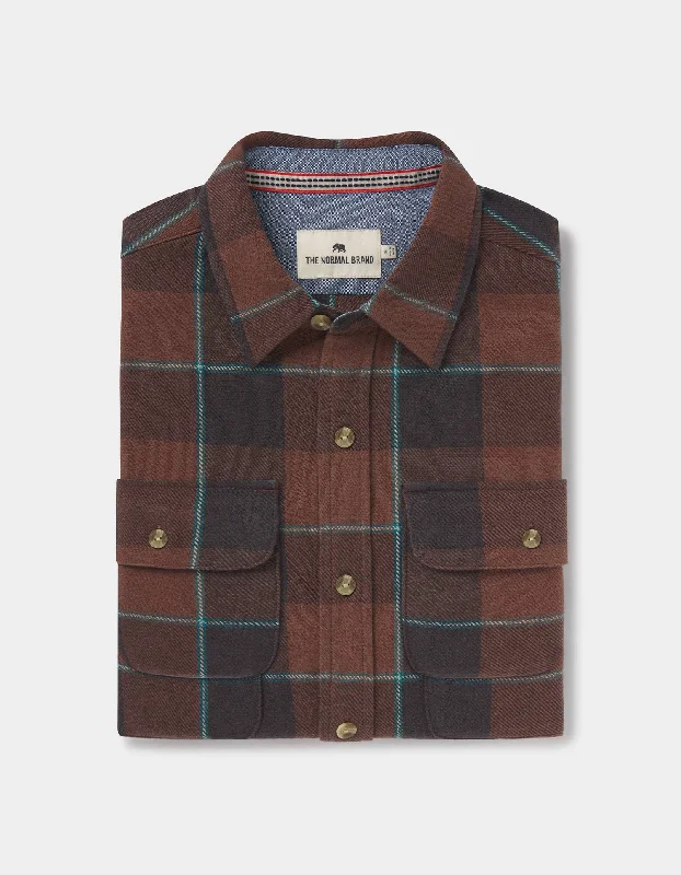 Mountain Overshirt in Teak Plaid