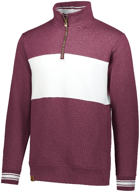 MAROON HEATHER/WHITE