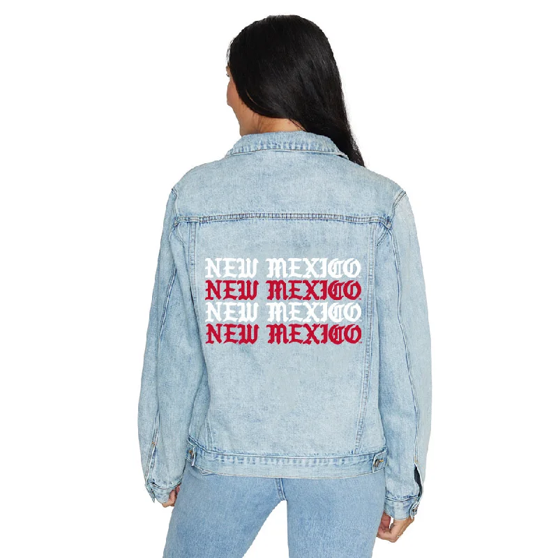 New Mexico Lobos Gothic Denim Jacket Women's weekend jackets