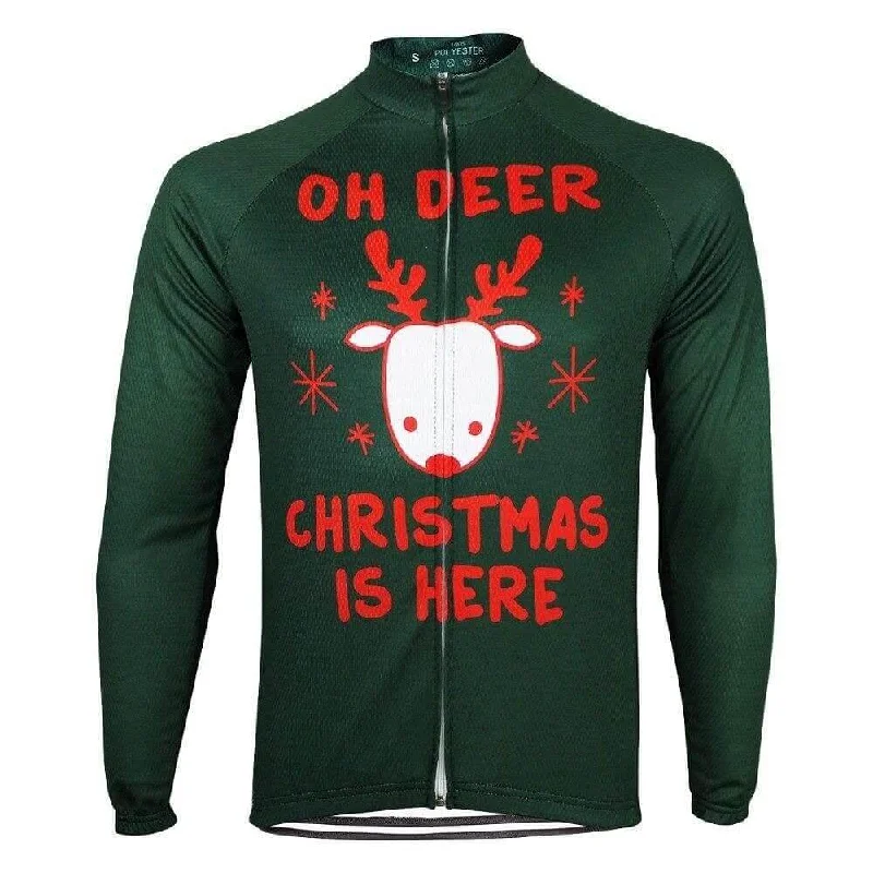 Oh Deer Christmas Is Here Jersey Women’s Pullover Hoodie