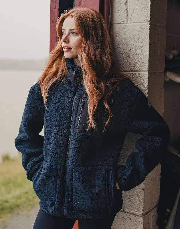 Industry Fleece Jacket in Navy Women's cheap jackets