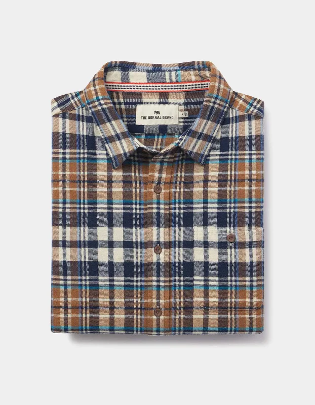 Hudson Double Brushed Flannel in Cedar Plaid