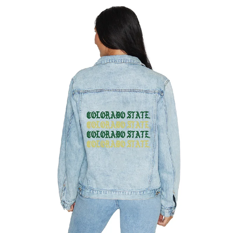 Colorado State Gothic Denim Jacket Women's casual jackets