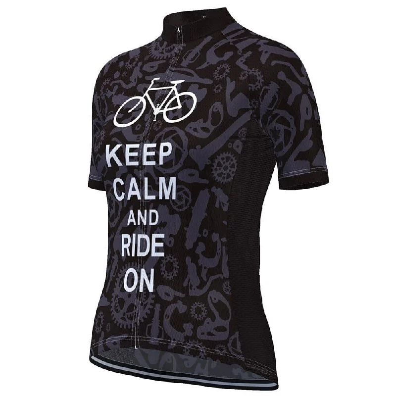 Keep Calm & Ride On Cycling Jersey Zip-up Sweatshirt Look