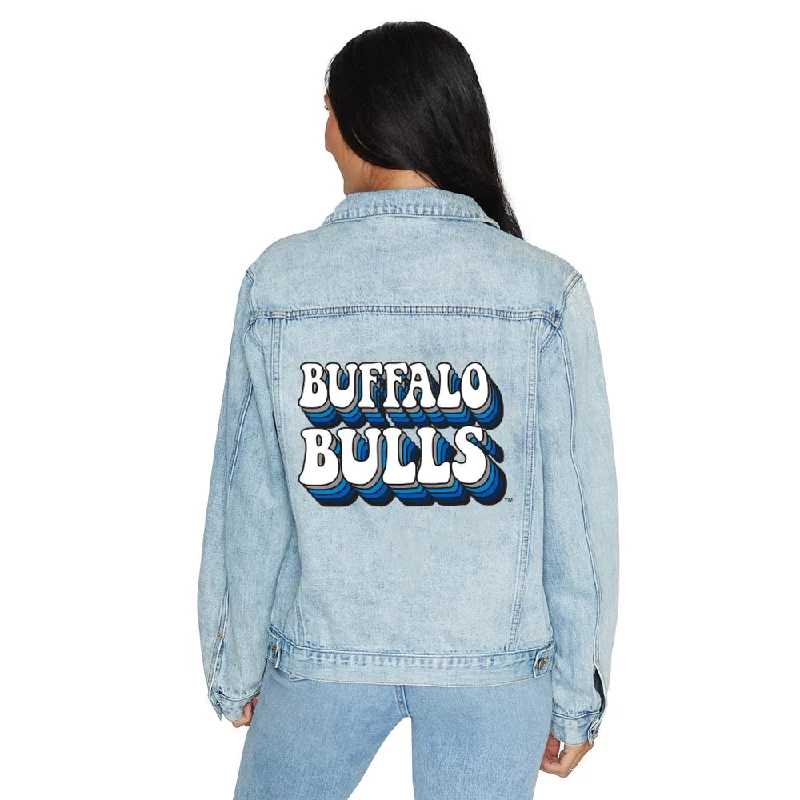 Buffalo Bulls Retro Denim Jacket Women's autumn coats and jackets