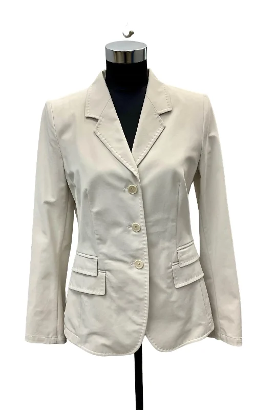 Db Flap Pocket Poly/elastic Jacket In Stone Blazer Dress for Women