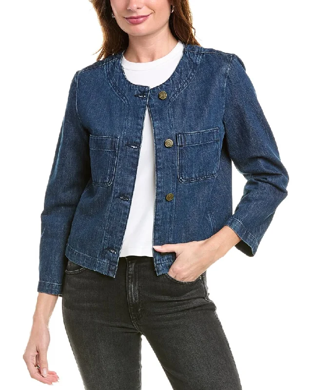 FRAME Denim Jacket Zipper Blazer for Women