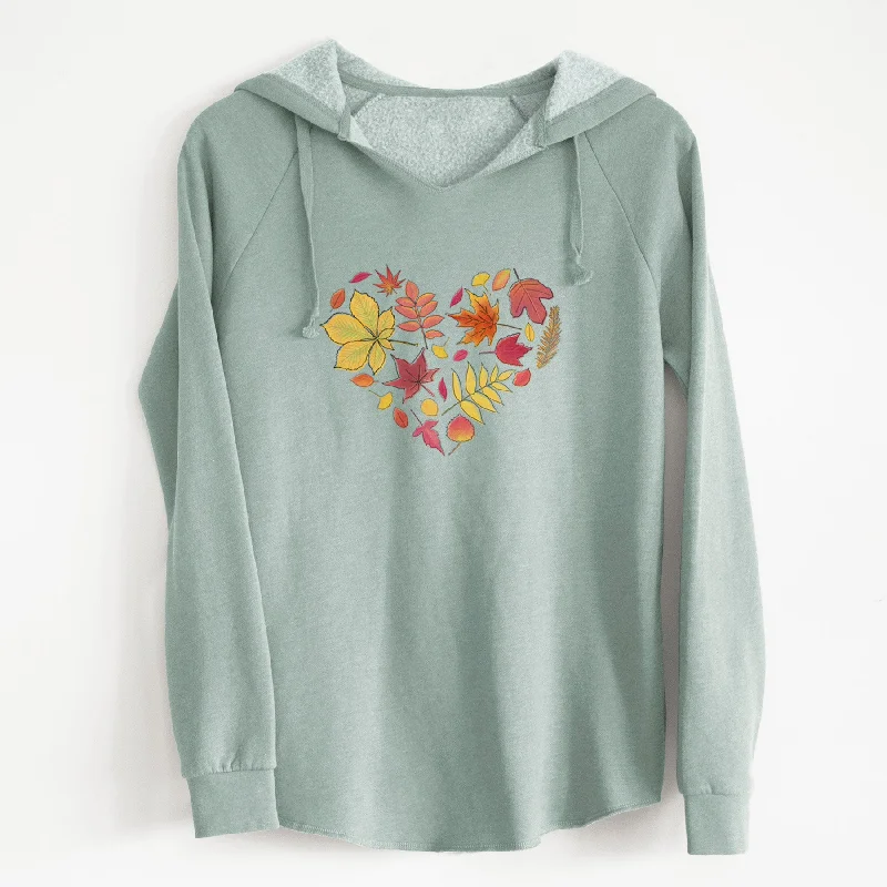 Vibrant Fall Heart - Cali Wave Hooded Sweatshirt Relaxed Fit Hoodie