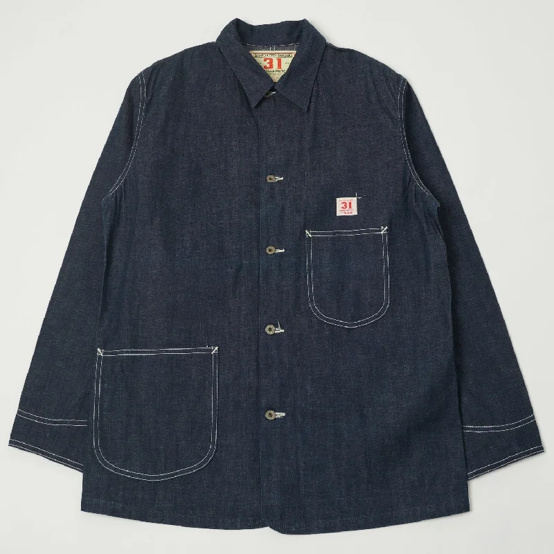 Lee Archives WWII 'Loco' Denim Coverall Jacket - Raw Women's college jackets