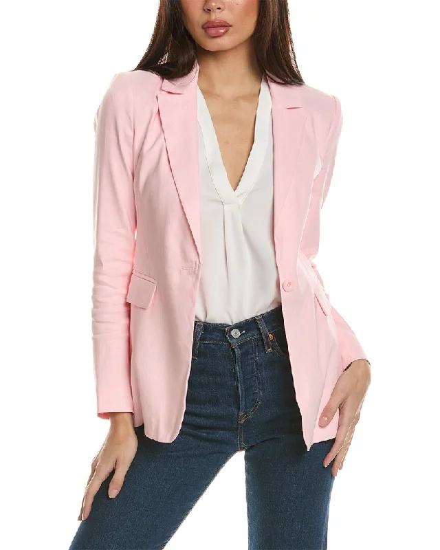 alice + olivia Macey Linen-Blend Blazer Women’s Relaxed Blazer