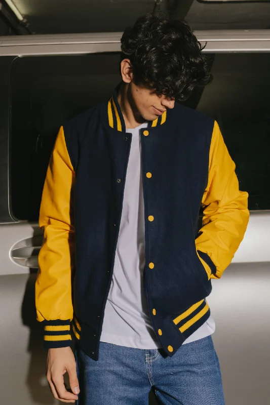 Navy Men's Varsity Jacket Women's party jackets