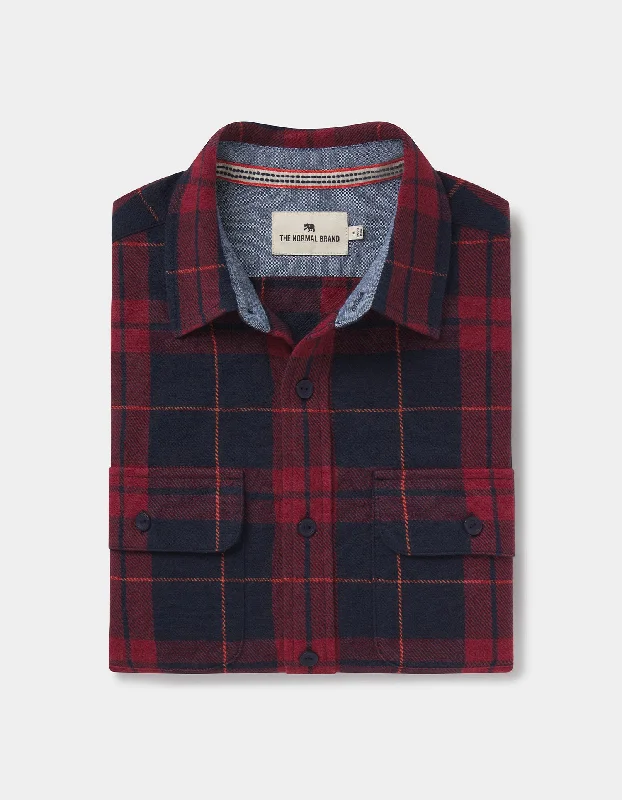 Mountain Overshirt in Garnet Plaid