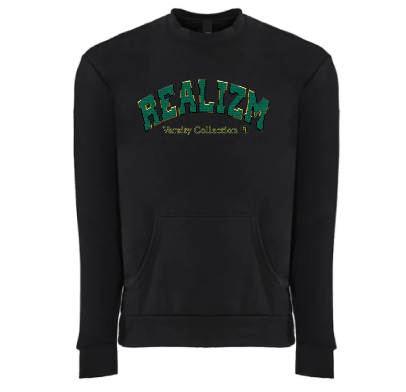 Varsity REALIZM Collection Fleece Crew with Pocket Street Style Hoodies