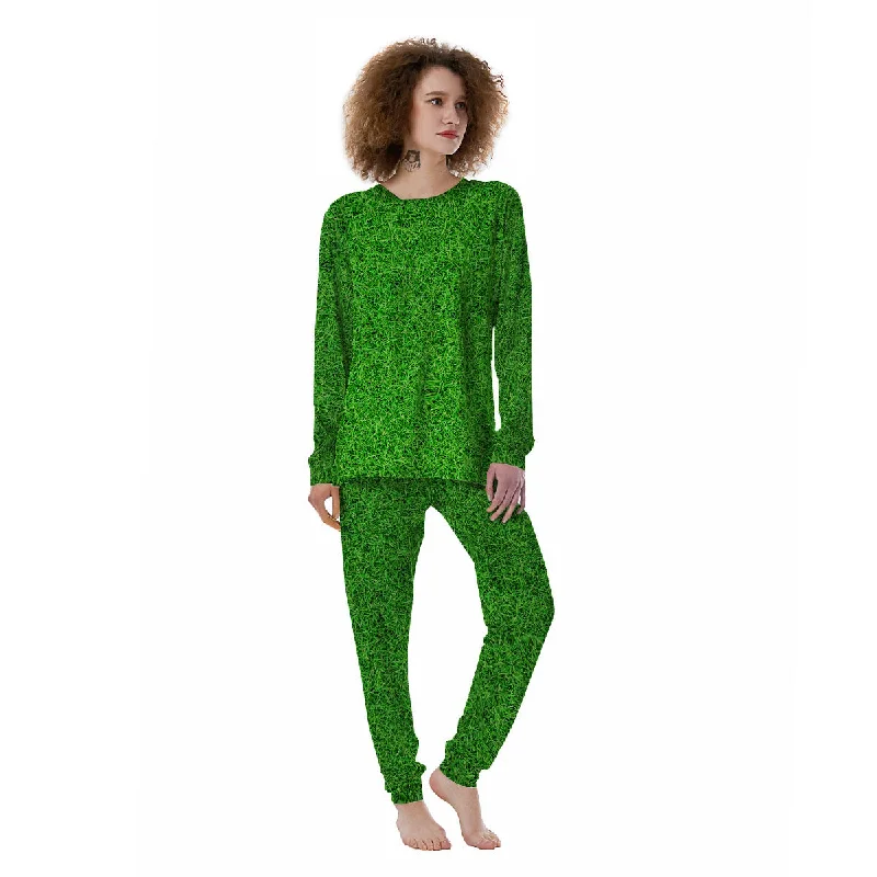 Golf Grass Print Women's Pajamas Breathable pajama sets