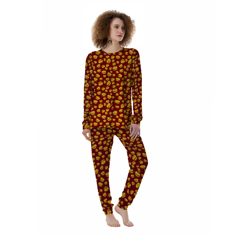 Hamburger Cute Print Pattern Women's Pajamas Trendy pajama sets for women