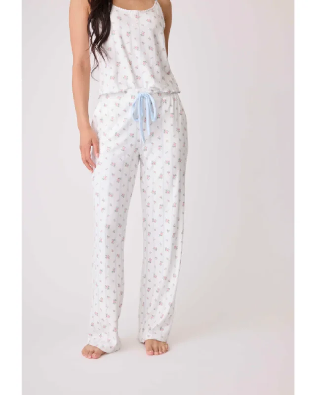 Sleep Pant Crazy In Love Ivory Breathable pajama sets