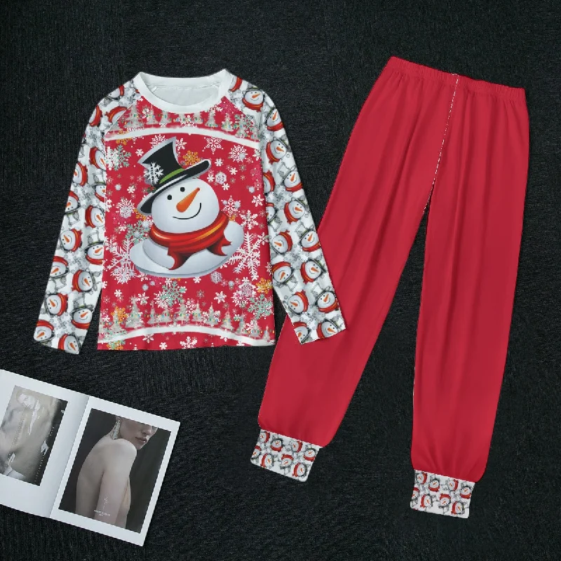 Snow Man's Delight Women's Christmas Pajamas Vintage pajama sets