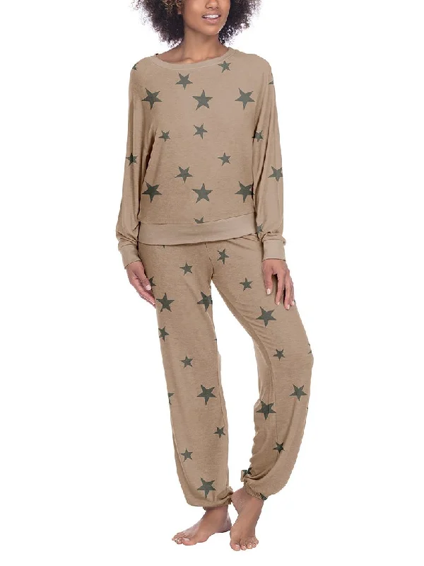 Star Seeker Print Lounge Set Discounted pajama sets