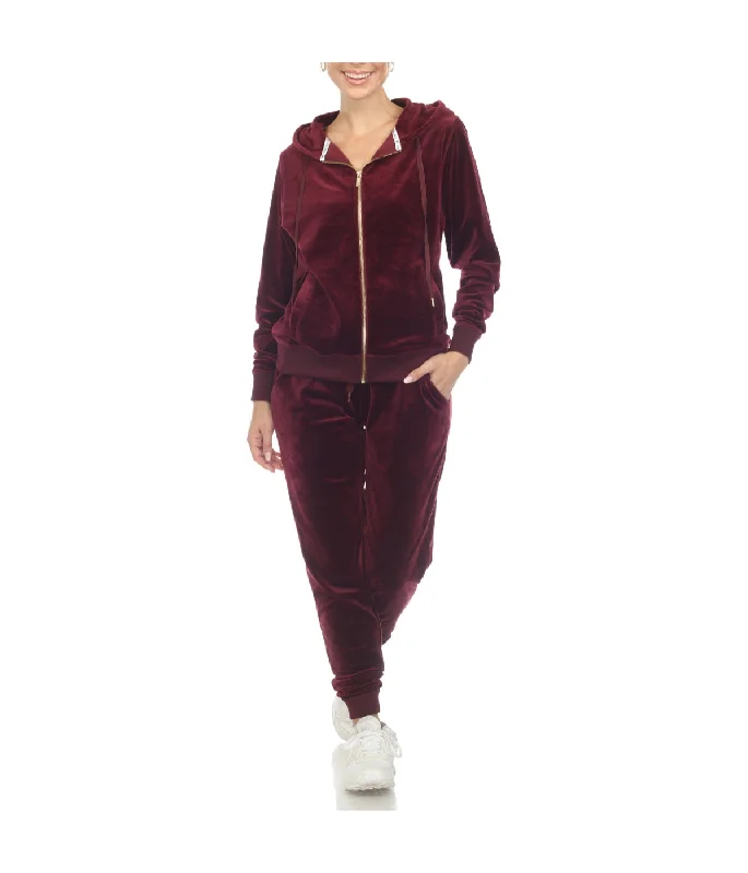 Women's 2 Piece Velour Tracksuit Set Men's pajama sets