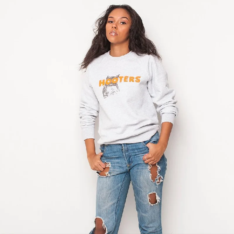 H&L - Hooters - Womens Sweat - Grey Thermal sweaters