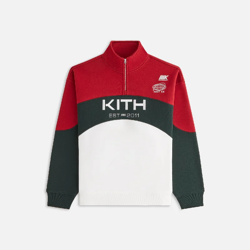 Kith Women Hunter III Panelled Quarter Zip - White Women's sweaters