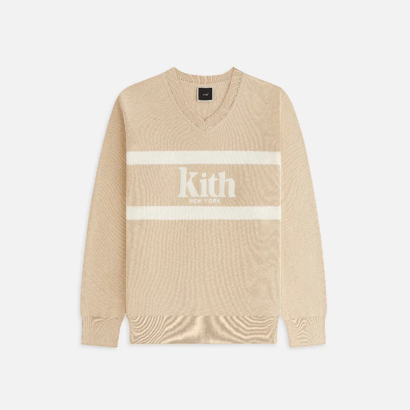 Kith Women Verone V-Neck Sweater - Canvas Comfortable sweaters for all seasons