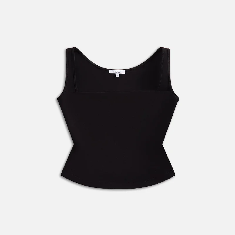 Miaou Luna Top - Black Lightweight sweaters for spring