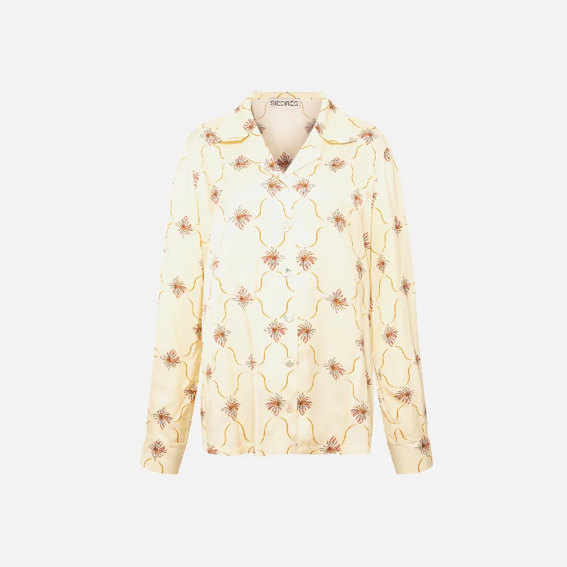 Siedres Eras Shirt - Yellow Silk-blend sweaters