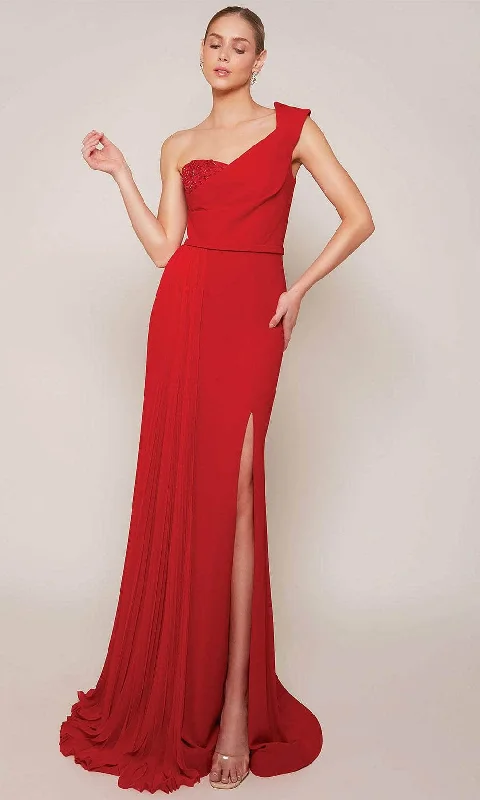 Alyce Paris 27650 - One Shoulder Side Draped Formal Gown Knitted party dresses