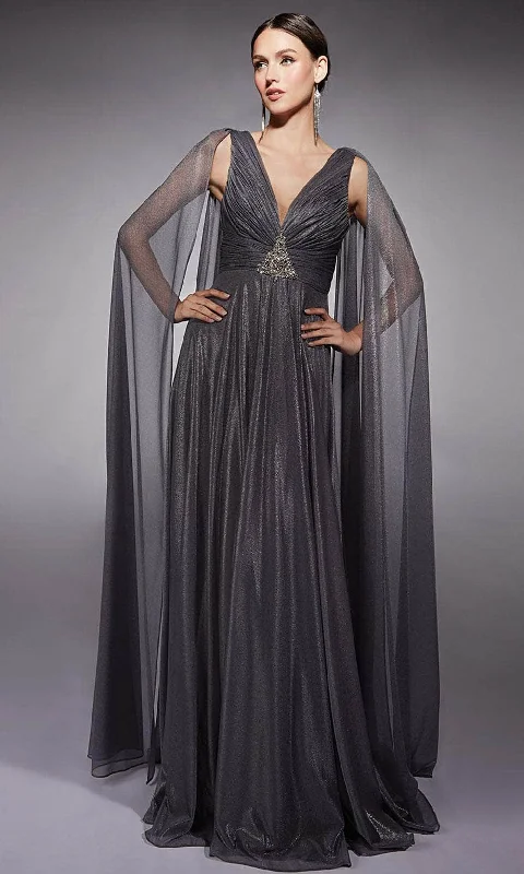 Alyce Paris 27720 - V-Neck Cape Sleeve Prom Gown Boho party dresses