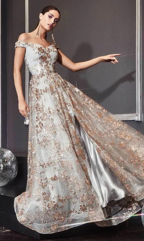 Cinderella Divine - Floral Print A-Line Prom Gown CB069 Winter party dresses