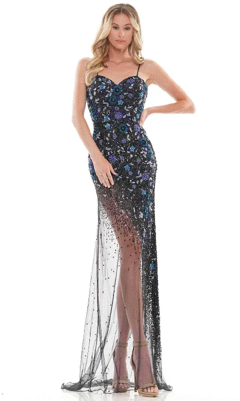 Colors Dress K121 - Fully Sequined Sweetheart Long Gown Versatile party dresses for any occasion