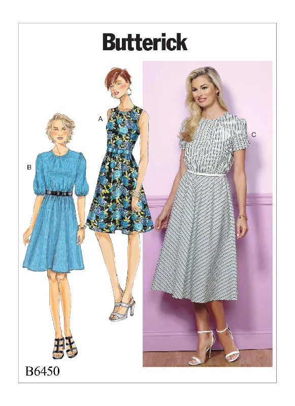 CLEARANCE • BUTTERICK PATTERN MISSES'/MISSES' PETITE GATHERED DRESSES 6450 Formal floral dresses