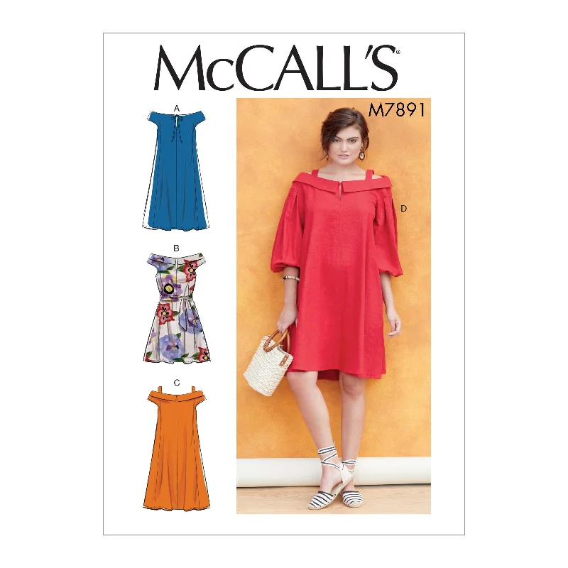 CLEARANCE • McCall's Pattern MISSES' DRESSES 7891 Party floral dresses