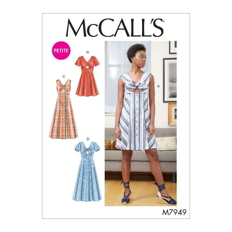 CLEARANCE • McCall's Pattern MISSES'/MISS PETITE DRESSES 7949 Summer floral dresses