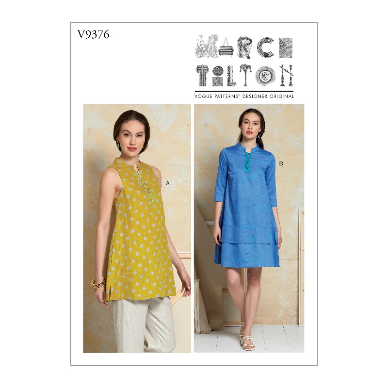 CLEARANCE • VOGUE PATTERN  MISSES' TUNIC AND DRESS 9376 Tulle floral dresses