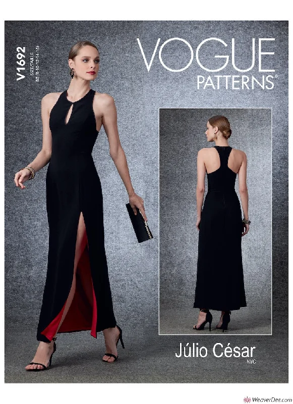 Vogue Pattern V1692 Misses' Special Occasion Dress Best floral dresses for beach vacations