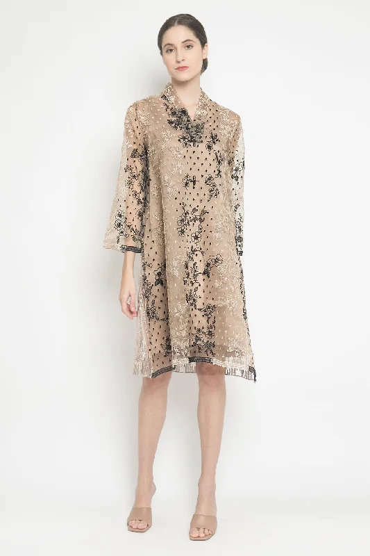 Reina Dress in Nude and Black Beaded unclassified dresses